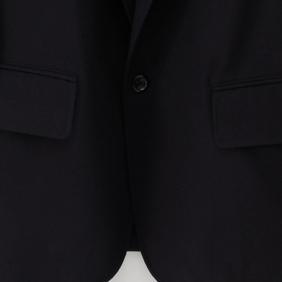 【THE RERACS/ザ・リラクス】<br>RERACS 2/54 COLLEGE FLANNEL THE PEAKED LAPEL EASY JACKET (BLACK) <br>25FW-REJK-234-J
