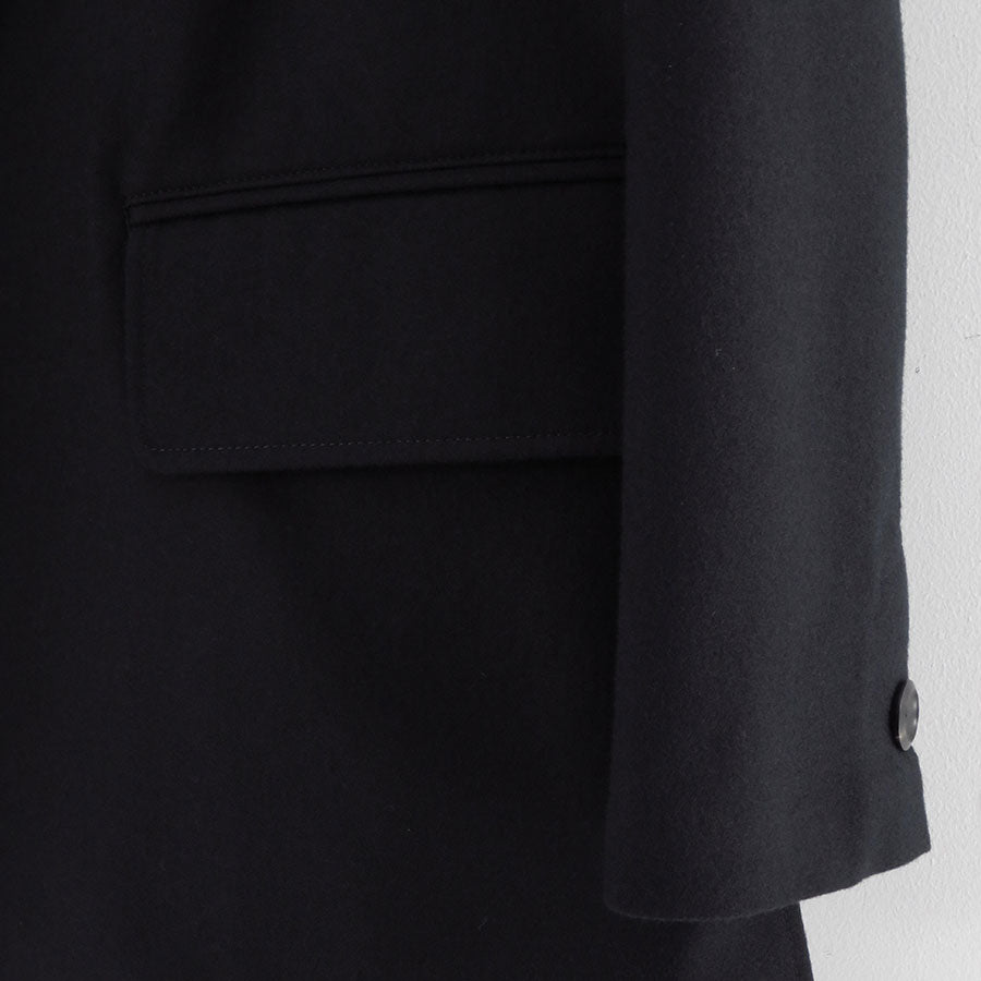【THE RERACS/ザ・リラクス】<br>RERACS 2/54 COLLEGE FLANNEL THE PEAKED LAPEL EASY JACKET (BLACK) <br>25FW-REJK-234-J