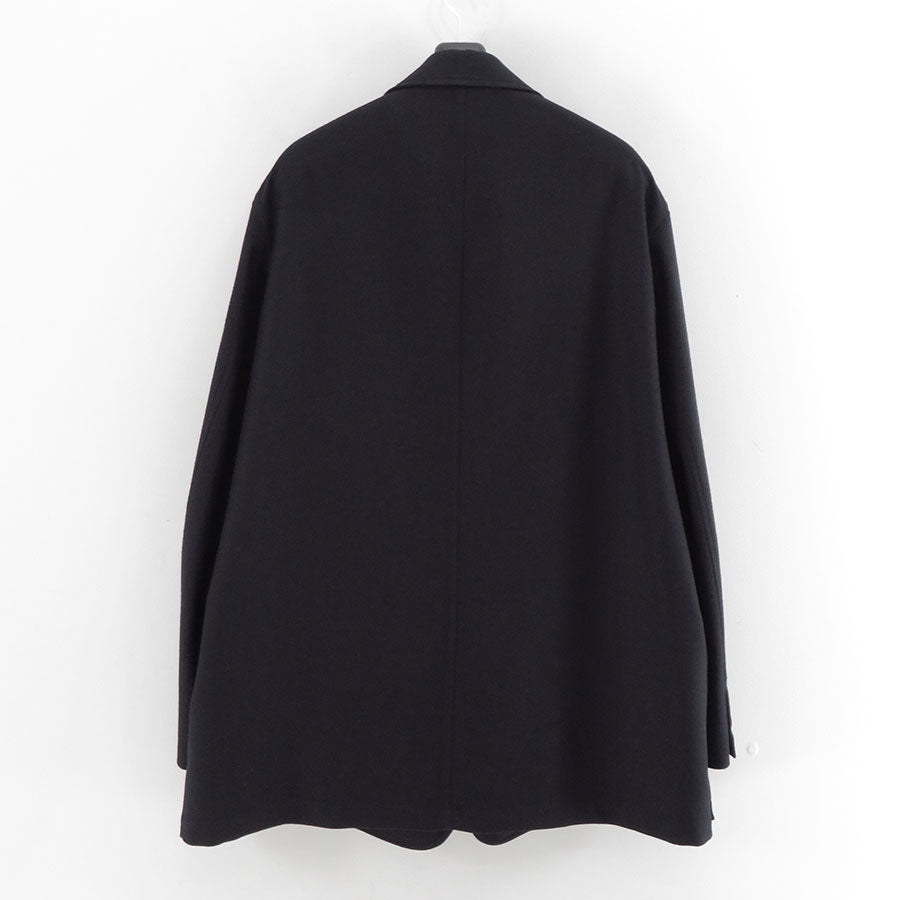 【THE RERACS/ザ・リラクス】<br>RERACS 2/54 COLLEGE FLANNEL THE PEAKED LAPEL EASY JACKET (BLACK) <br>25FW-REJK-234-J