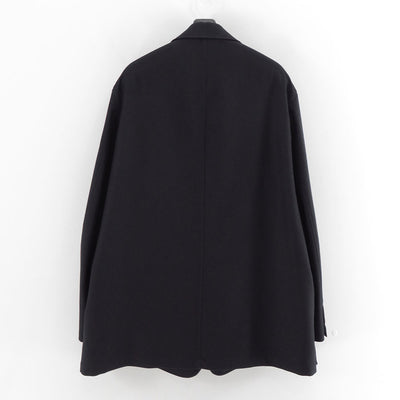 【THE RERACS/ザ・リラクス】<br>RERACS 2/54 COLLEGE FLANNEL THE PEAKED LAPEL EASY JACKET (BLACK) <br>25FW-REJK-234-J