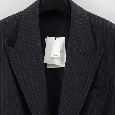 【THE RERACS/ザ・リラクス】<br>RERACS 2/54 COLLEGE FLANNEL THE PEAKED LAPEL EASY JACKET (STRIPE) <br>25FW-REJK-234-J
