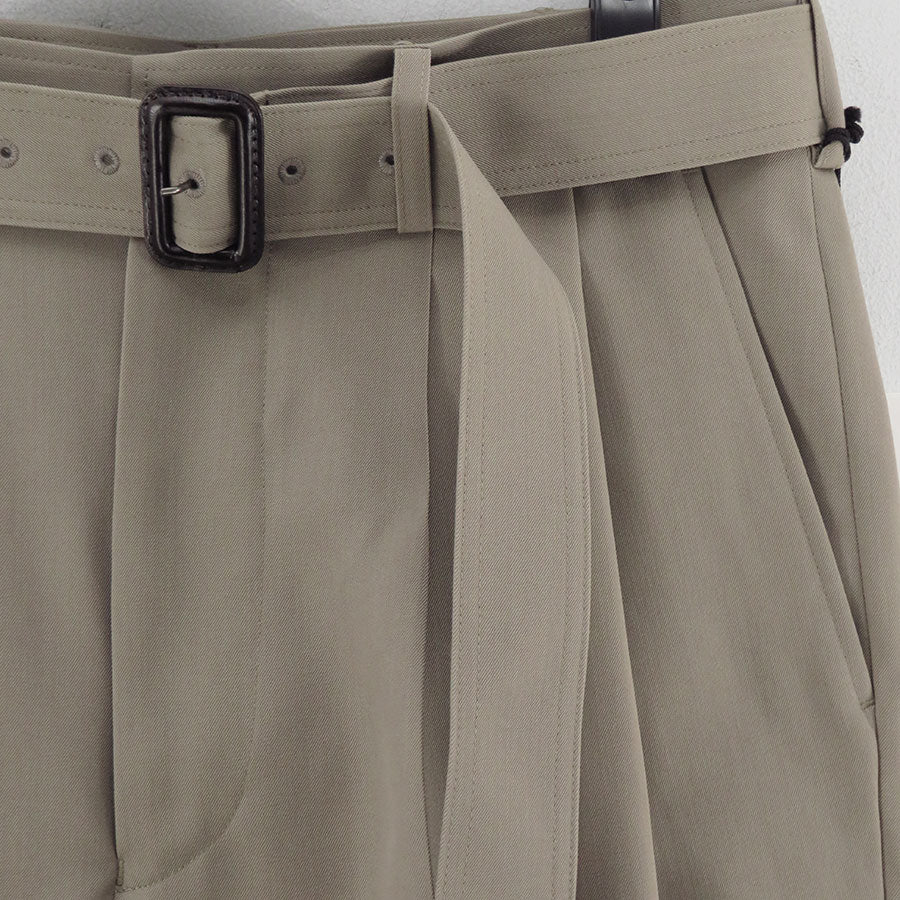 【THE RERACS/ザ・リラクス】<br>RERACS SUPER TWILL S+S THE SLACKS BELTED 2TUCK <br>25FW-REPT-266-J