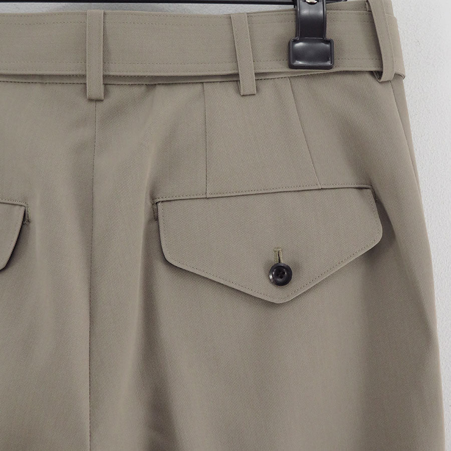 【THE RERACS/ザ・リラクス】<br>RERACS SUPER TWILL S+S THE SLACKS BELTED 2TUCK <br>25FW-REPT-266-J