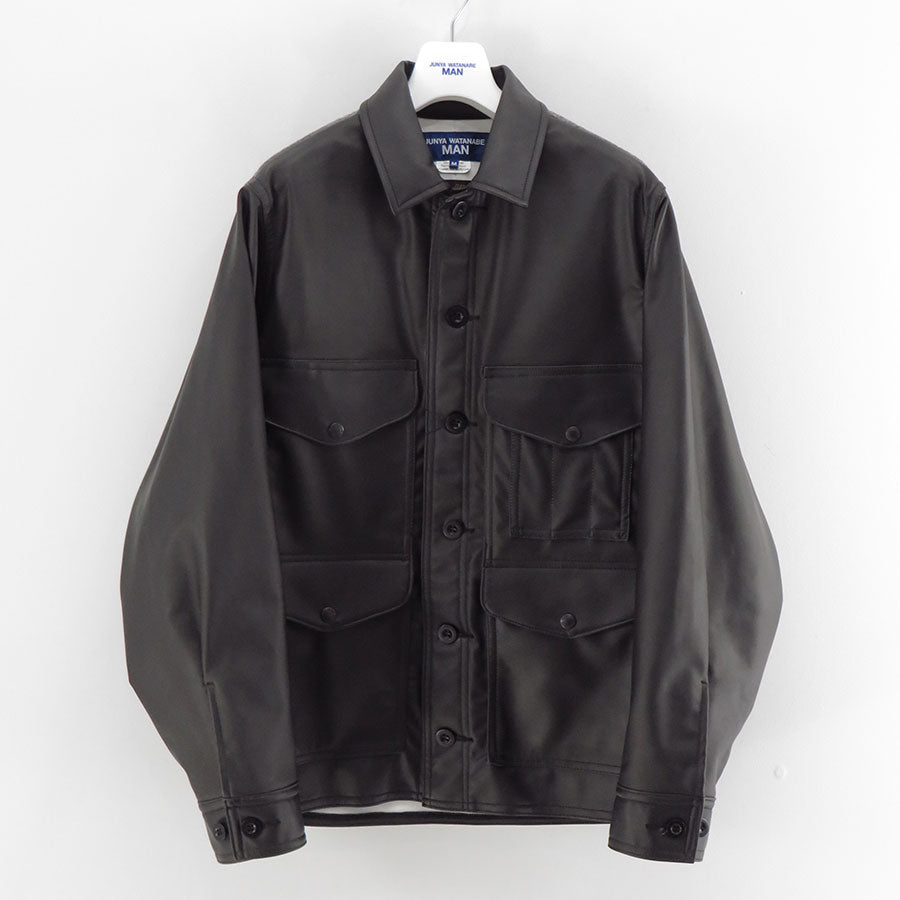【JUNYA WATANABE MAN】<br>合成皮革×ウールモッサーチェック FILSON Wネームジャケット <br>WP-J020-051