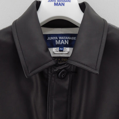 【JUNYA WATANABE MAN】<br>合成皮革×ウールモッサーチェック FILSON Wネームジャケット <br>WP-J020-051