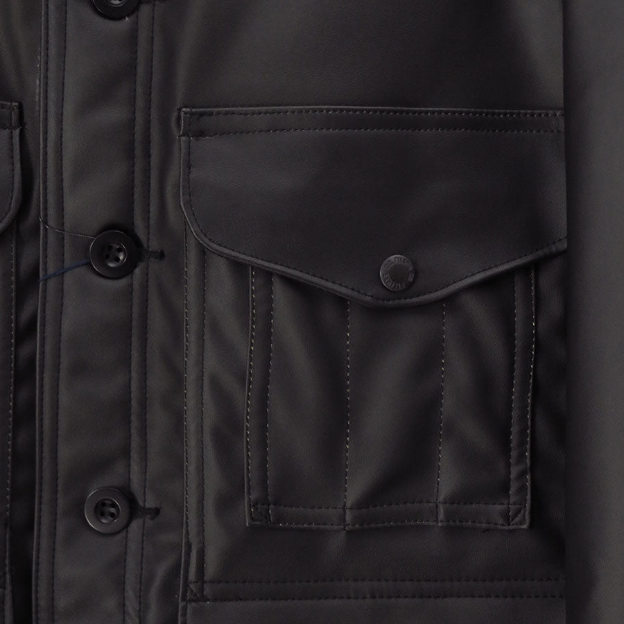 【JUNYA WATANABE MAN】<br>合成皮革×ウールモッサーチェック FILSON Wネームジャケット <br>WP-J020-051