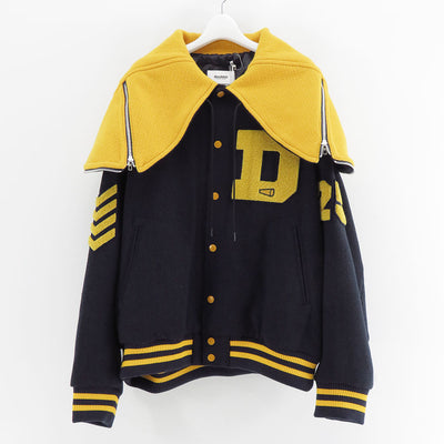 【doublet/ダブレット】<br>PETAL MOUTH HOOD VARSITY JACKET <br/>25SS10BL209