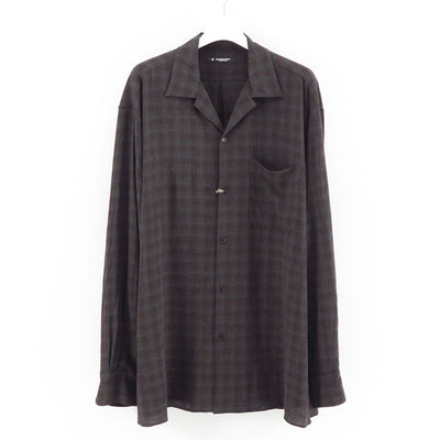 【MAATEE&SONS/マーティーアンドサンズ】<br>OP COLLLAR SHIRTS RAYON強撚 BRCHECK <br>MT5303-0604A