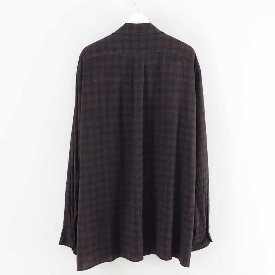 【MAATEE&SONS/マーティーアンドサンズ】<br>OP COLLLAR SHIRTS RAYON強撚 BRCHECK <br>MT5303-0604A