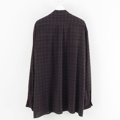 【MAATEE&SONS/マーティーアンドサンズ】<br>OP COLLLAR SHIRTS RAYON強撚 BRCHECK <br>MT5303-0604A