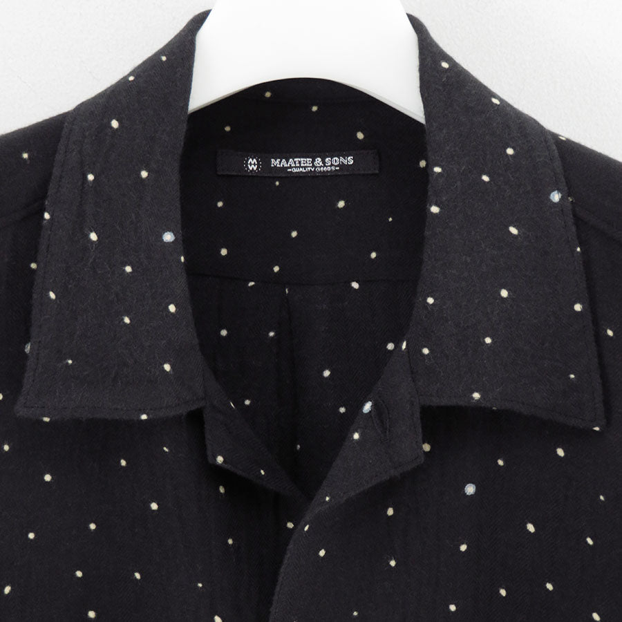 【MAATEE&SONS/マーティーアンドサンズ】<br>OP COLLLAR SHIRTS DOTS <br>MT5303-0604B