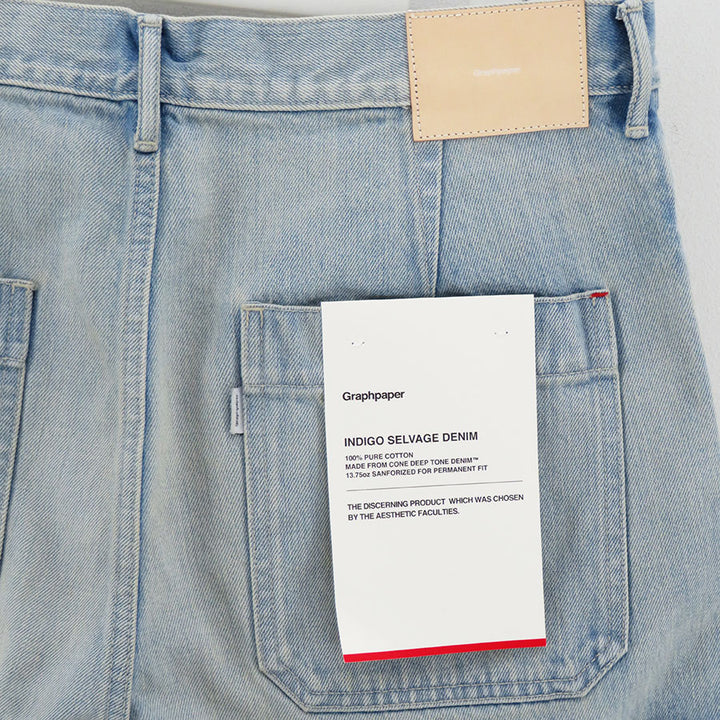 【Graphpaper/グラフペーパー】Selvage Denim Cargo Pants (LIGHT FADE) GU241-40182LBの通販  「ONENESS ONLINE STORE」