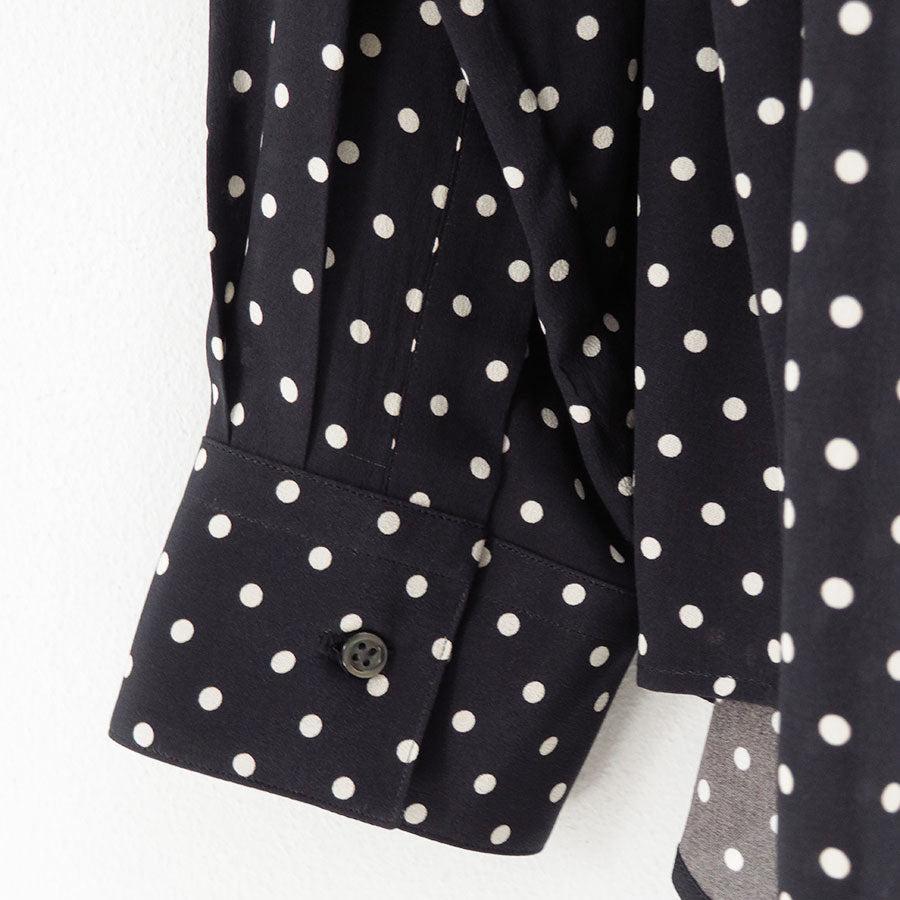 【HEUGN/ユーゲン】<br>"Alf" Silk Dot <br>SHIRT123