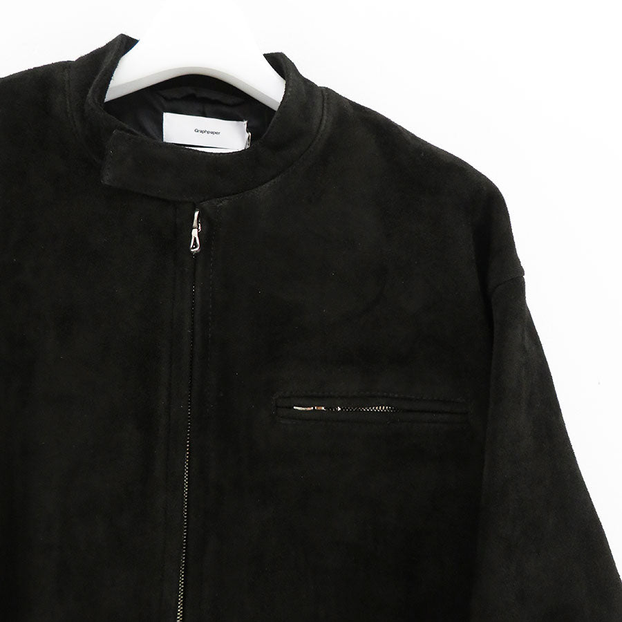 【Graphpaper/グラフペーパー】<br>Goat Suede Single Riders Jacket <br>GU233-30045