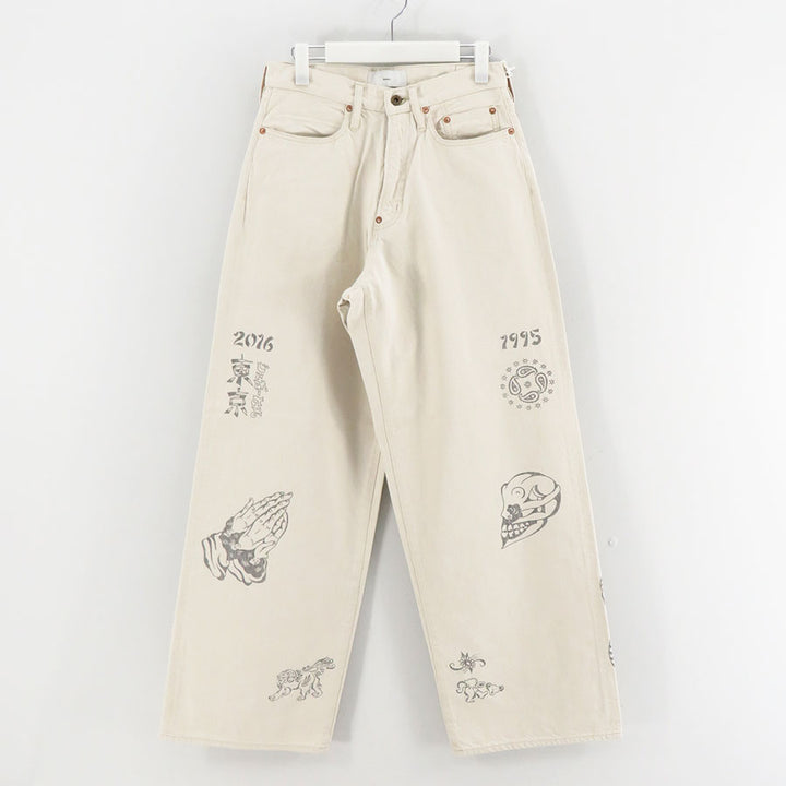 SUGARHILL/シュガーヒル】TATTOO FLASH PRINT MODERN DENIM WIDE CUT