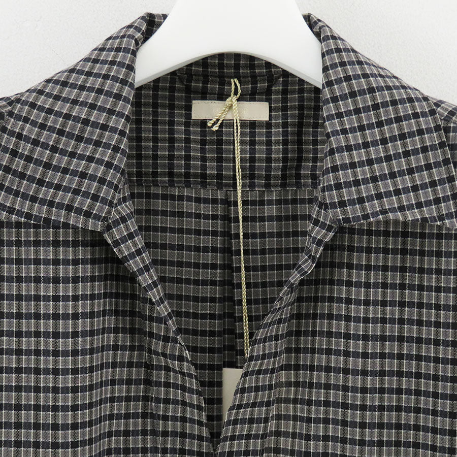 ULTERIOR/アルテリア】SUPER LIGHT WOOL CHECK SKIPPER SHIRT USH66