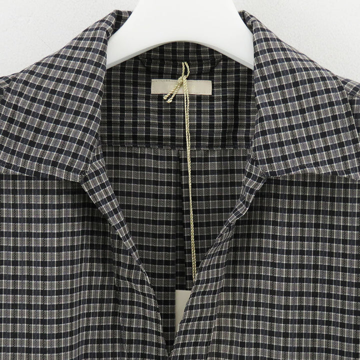 ULTERIOR/アルテリア】SUPER LIGHT WOOL CHECK SKIPPER SHIRT USH66