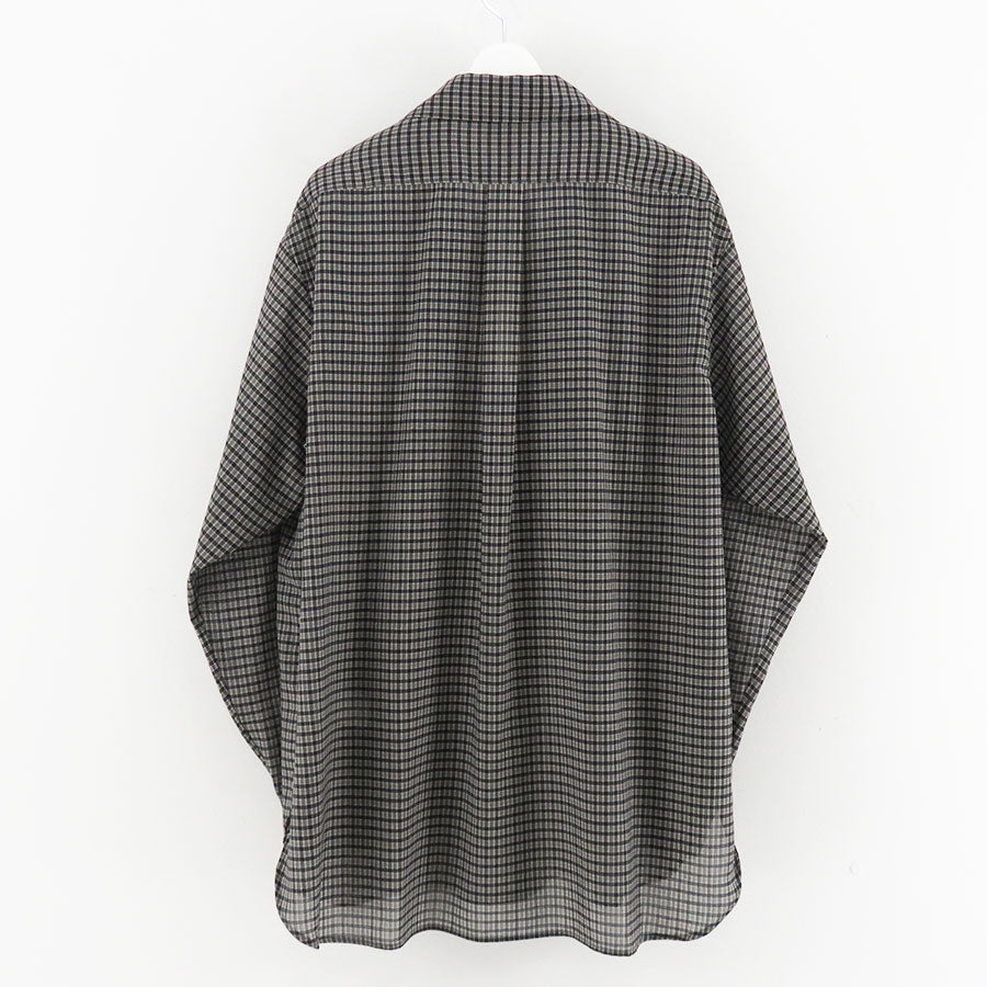 ULTERIOR/アルテリア】SUPER LIGHT WOOL CHECK SKIPPER SHIRT USH66