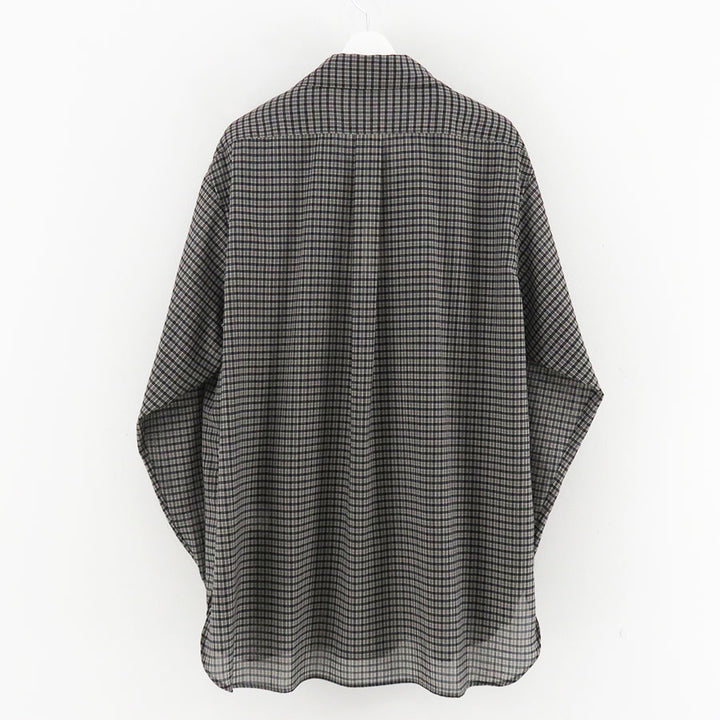 ULTERIOR/アルテリア】SUPER LIGHT WOOL CHECK SKIPPER SHIRT USH66