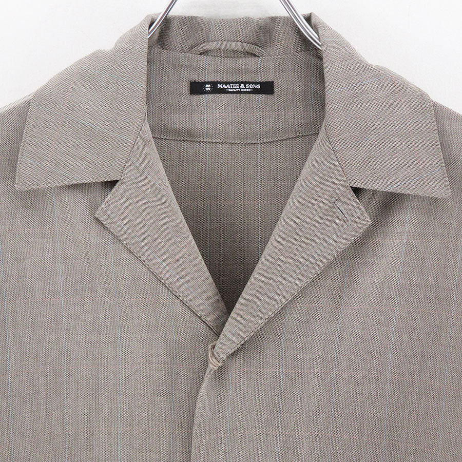 MAATEE&SONS/マーティーアンドサンズ】SHIRTS JACKET / シャークスキン