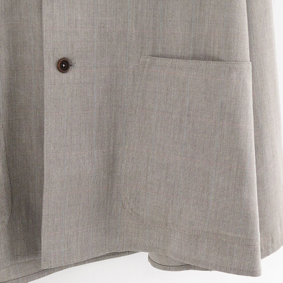 MAATEE&SONS/マーティーアンドサンズ】SHIRTS JACKET / シャークスキン