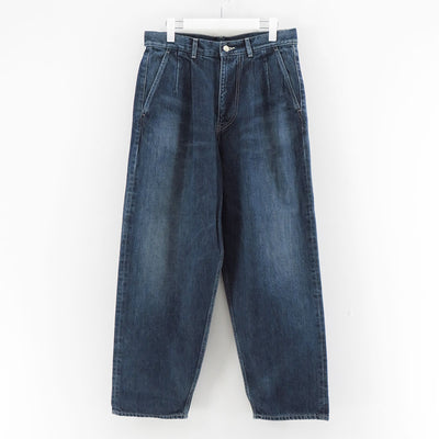 【Graphpaper/グラフペーパー】<br>Selvage Denim Two Tuck Tapered Pants <br>GU251-40187DB