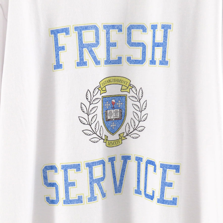 【FreshService/フレッシュサービス】<br>CORPORATE PRINTED S/S TEE “COLLEGE” <br>FSC253-70013