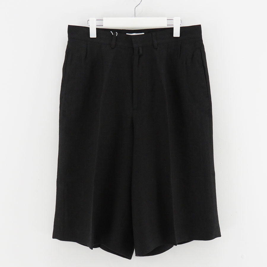 REVERBERATE/リバーバレイト】LINEN TACKED SHORTS REV-26SS-TR07-PLの