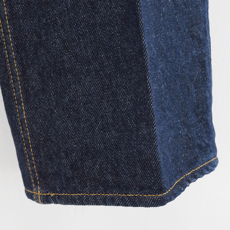 【Kota Gushiken/コウタグシケン】<br>Centre Pressed Denim with Crochet and Knit Stitches <br>KGAW25-K12
