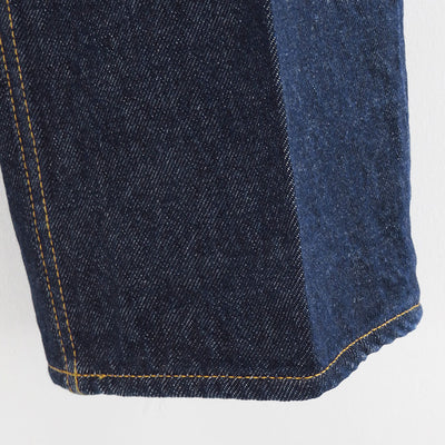 【Kota Gushiken/コウタグシケン】<br>Centre Pressed Denim with Crochet and Knit Stitches <br>KGAW25-K12