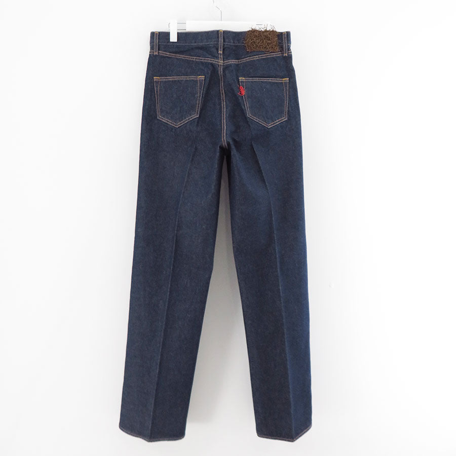 【Kota Gushiken/コウタグシケン】<br>Centre Pressed Denim with Crochet and Knit Stitches <br>KGAW25-K12