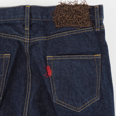 【Kota Gushiken/コウタグシケン】<br>Centre Pressed Denim with Crochet and Knit Stitches <br>KGAW25-K12
