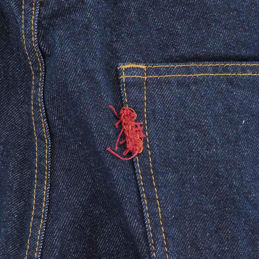 【Kota Gushiken/コウタグシケン】<br>Centre Pressed Denim with Crochet and Knit Stitches <br>KGAW25-K12