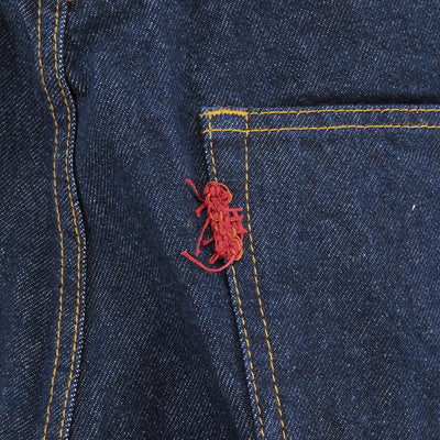 【Kota Gushiken/コウタグシケン】<br>Centre Pressed Denim with Crochet and Knit Stitches <br>KGAW25-K12