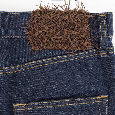 【Kota Gushiken/コウタグシケン】<br>Centre Pressed Denim with Crochet and Knit Stitches <br>KGAW25-K12