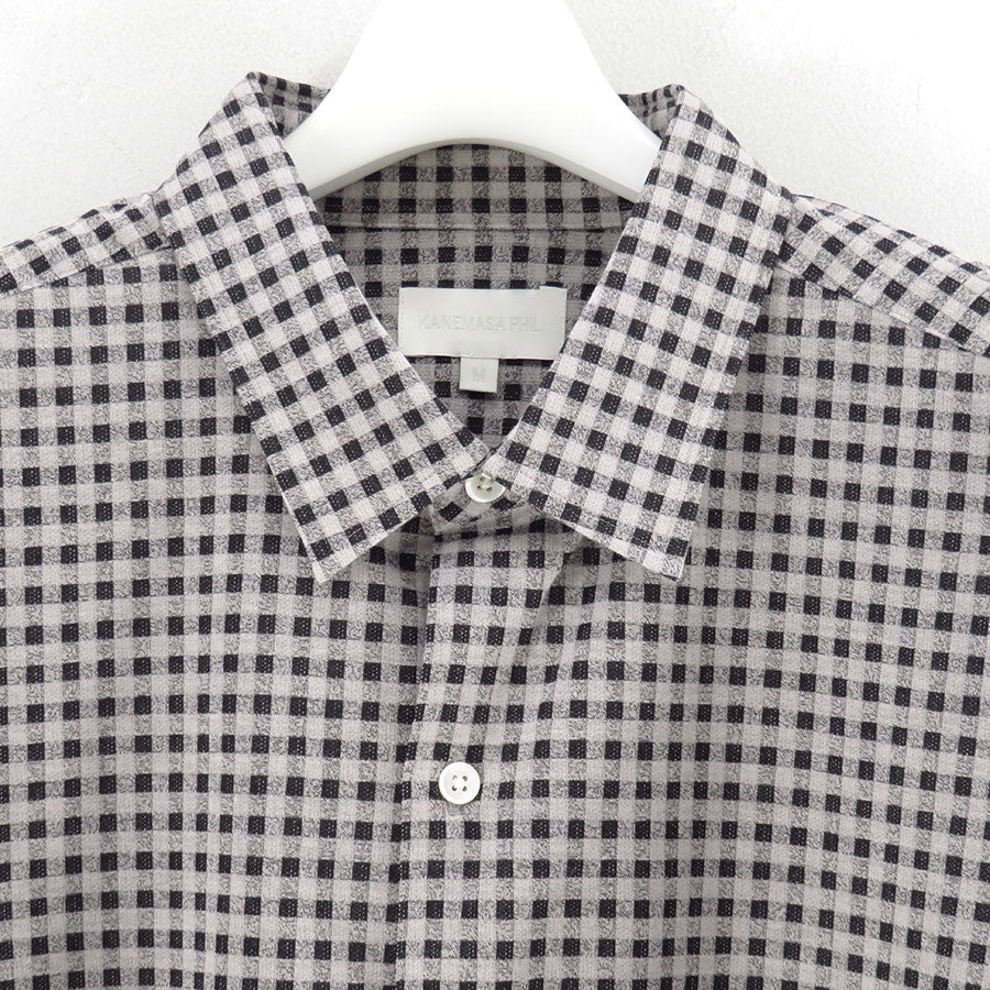 【KANEMASA PHIL./カネマサフィル】<br>36G Atomoshere Check Shirt <br>KM25A-030