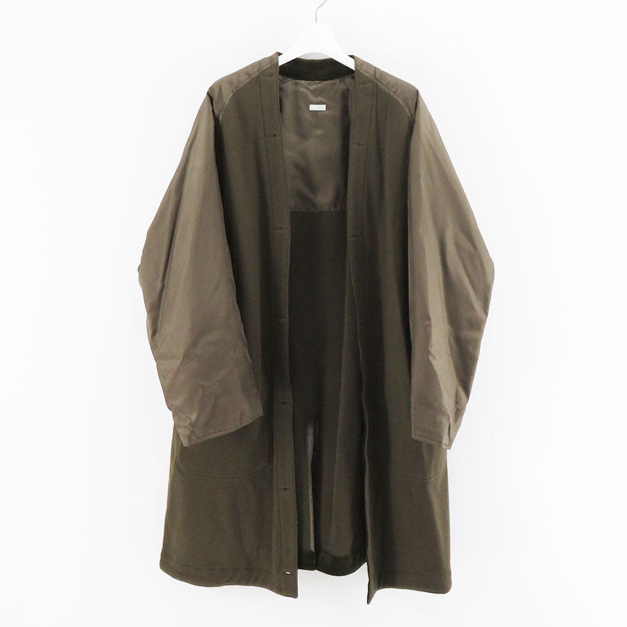 【A.PRESSE/アプレッセ】<br>Lining Detachable Silk Coat <br>23AAP-01-12H