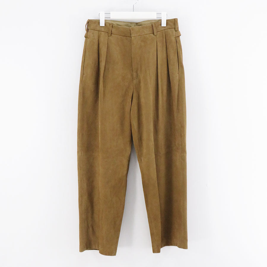 【A.PRESSE/アプレッセ】<br>Suede Trousers <br>23AAP-04-24H