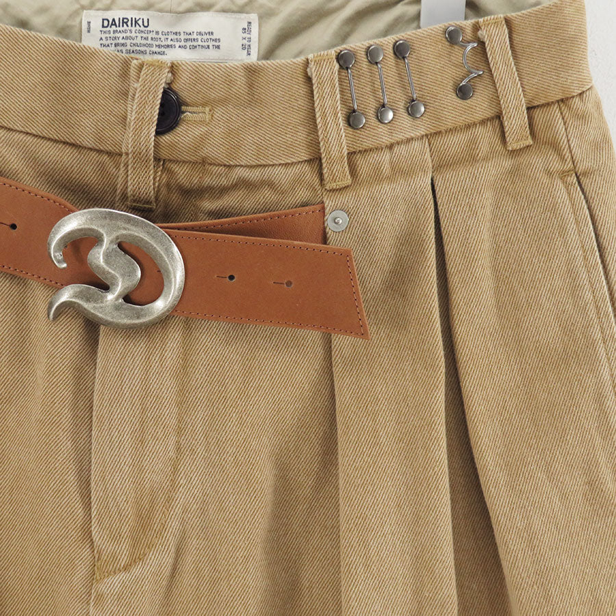 【DAIRIKU/ダイリク】<br>”D”Buckle Super Wide Chino Pants <br>25AWCP2