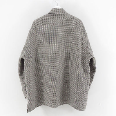 【nonnotte/ノノット】<br>Oversized Shirt ver.B (BLACK×TAUPE) <br>N-25S-090