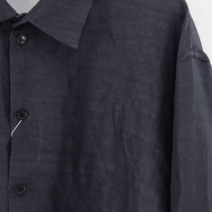 【nonnotte/ノノット】<br>Oversized Shirt ver.B (OBSIDIAN) <br>N-25S-082