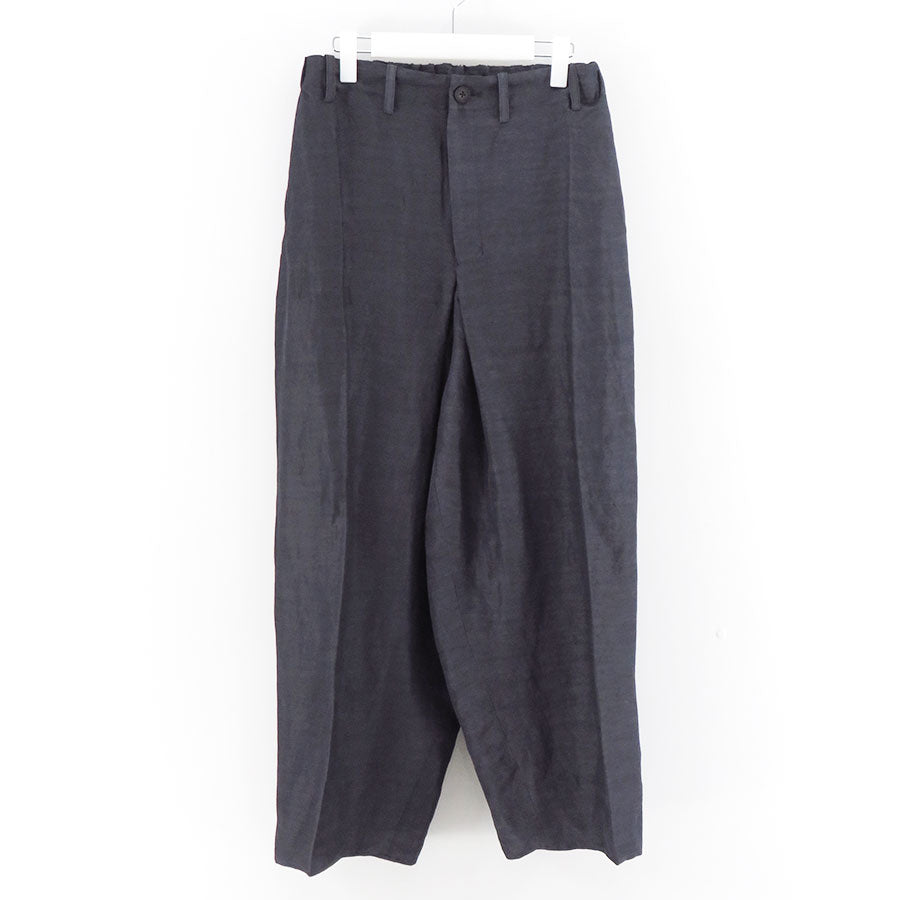 【nonnotte/ノノット】<br>Draping Crotch Box Pleats No Tuck Trousers <br>N-25S-043