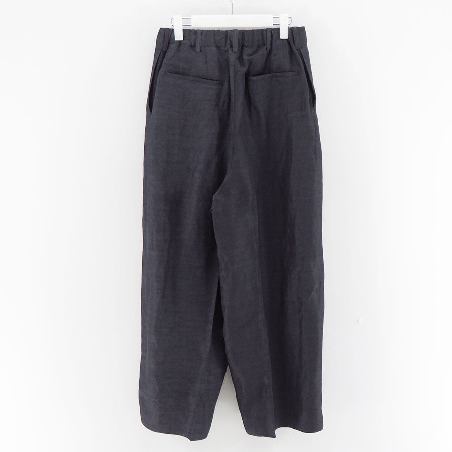 【nonnotte/ノノット】<br>Draping Crotch Box Pleats No Tuck Trousers <br>N-25S-043