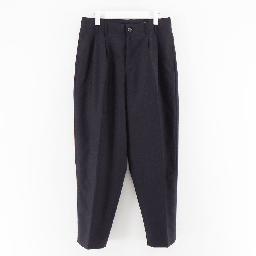 【nonnotte/ノノット】<br>2-Tuck Wide Tapered Trousers <br>N-25S-028