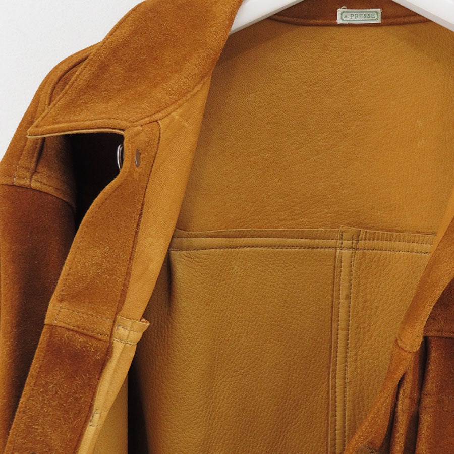 【A.PRESSE/アプレッセ】<br>Vintage Suede Leather No.213 Jacket <br>25AAP-01-59