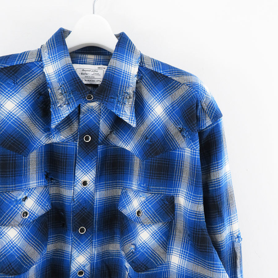 【Rafu/ラフ】<br>Western shirt (BLUE) <br>Rafu002