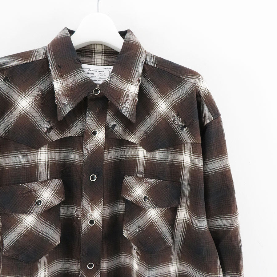 【Rafu/ラフ】<br>Western shirt (D.BROWN) <br>Rafu002