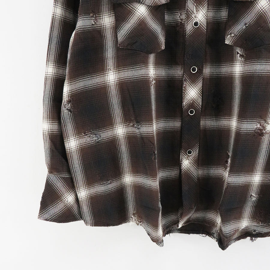 【Rafu/ラフ】<br>Western shirt (D.BROWN) <br>Rafu002