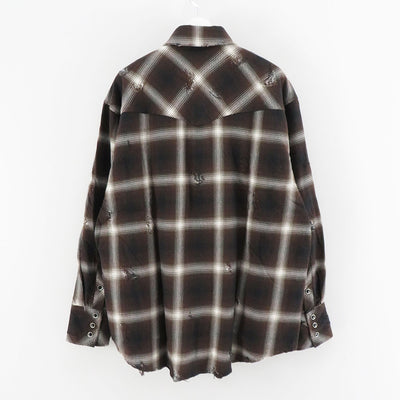 【Rafu/ラフ】<br>Western shirt (D.BROWN) <br>Rafu002