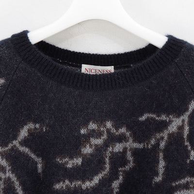 【NICENESS/ナイスネス】<br>FRANCES / フランセス (モヘヤシルク サンダークルーネックセーター) <br>NN-4201J16